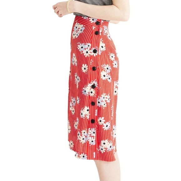🌸New🌸 Madewell Daisy Side Button Skirt Sz 0 NWT - Picture 2 of 8